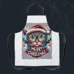 Santa Cat Christmas Gamer Tシャツ：お祭りを楽しむ エプロン<br><div class="desc">サンタ猫クリスマスゲーマーのTシャツでフェスティバル精神に入れ。休日のスタイルをレベルアップ！</div>