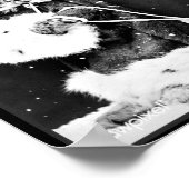 Santa Cat Delivering Christmas Gifts ポスター (角)