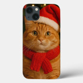 Santa Cat iPhone 13 Case Case-Mate iPhoneケース (裏面)
