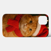 Santa Cat iPhone 13 Case Case-Mate iPhoneケース (裏面 (横))