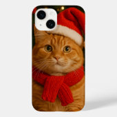 Santa Cat iPhone 14 Case Case-Mate iPhoneケース (裏面)