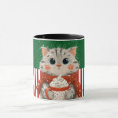 Santa Cat with Cocoa Mug マグカップ (中央)