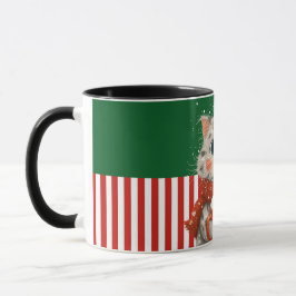 Santa Cat with Cocoa Mug マグカップ