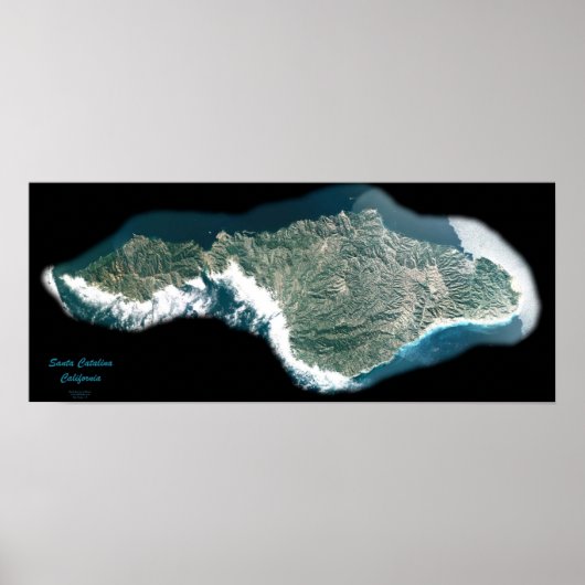 Santa Catalina, California satellite poster photo  ポスター (正面)
