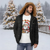Santa Caught Stealing Cookies Funny Cartoon  Tシャツ