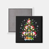 Santa Champagnes As Christmas Tree Matching Drinke マグネット (正面/裏面)