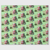 Santa Checking His List Personalize Child's Name W ラッピングペーパー (フラット)