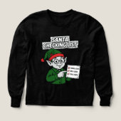 Santa Checking List Funny Comic Tee (デザイン正面)