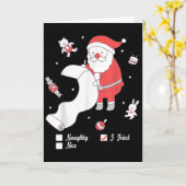 Santa Checking The Nice And Naughty List I Tried カード (黄色い花)