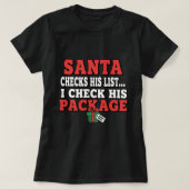Santa checks his list. I check his package Tシャツ (デザイン正面)