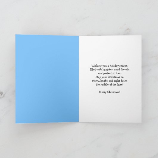 Santa Cheering Snowman Bowling カード (内部)