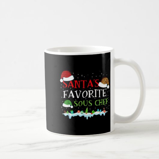 Santa Chef Favorite s Sous Fun Meme コーヒーマグカップ (右)