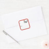 Santa Chinchilla  スクエアシール (封筒)