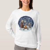 Santa Chris & Wilbur Fireside Friends Women Long Tシャツ (正面)
