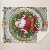 Santa Christmas  シェルパブランケット (正面(横))
