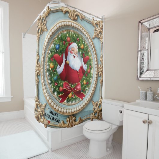 Santa Christmas  シャワーカーテン (インサイチュ)