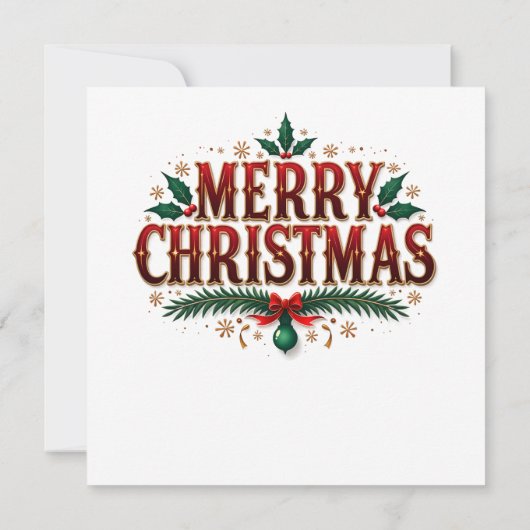 Santa Christmas Greeting Card カード (裏面)
