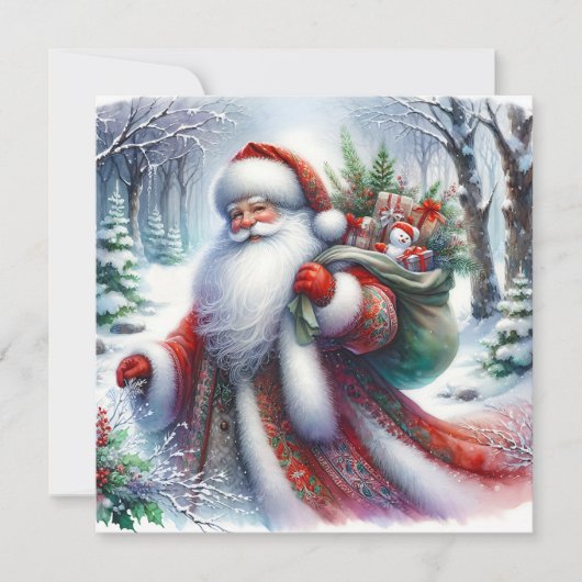 Santa Christmas Greeting Card カード (正面)