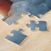 Santa Christmas horses on the farm ジグソーパズル (側面)