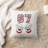 Santa Christmas Meme Six Seven 67 6 7 Holiday クッション (ブランケット)