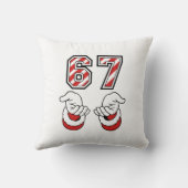 Santa Christmas Meme Six Seven 67 6 7 Holiday クッション (裏面)