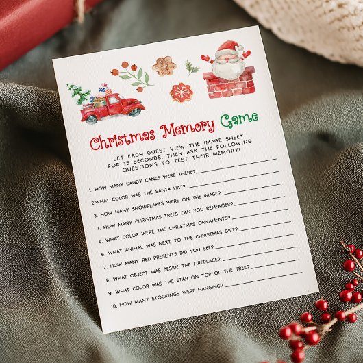 Santa Christmas Memory Game シーズンカード