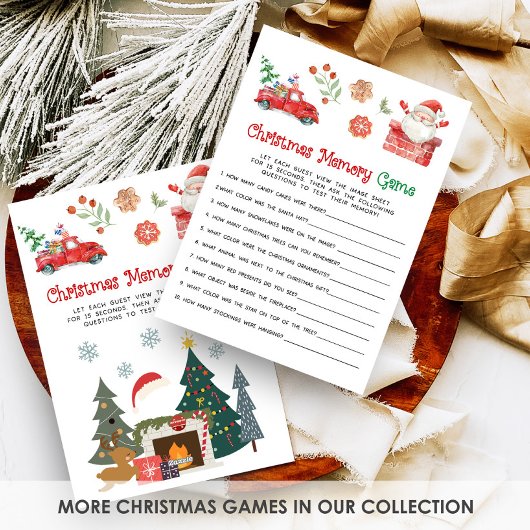 Santa Christmas Memory Game シーズンカード