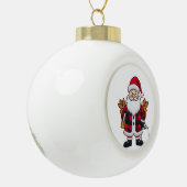Santa Christmas ornament セラミックボールオーナメント (左)