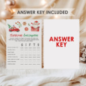 Santa Christmas Scattegories Game シーズンカード