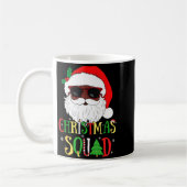 Santa Christmas Squad Black Men African American P コーヒーマグカップ (左)