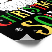 Santa Christmas Squad Black Men African American P ポスター (角)