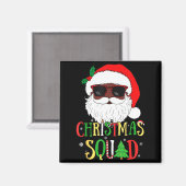 Santa Christmas Squad Black Men African American P マグネット (正面/裏面)