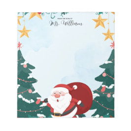 Santa Christmas Teacher Notepad ノートパッド