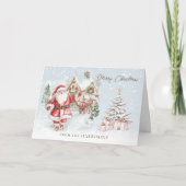 Santa Christmas Tree Greeting Card カード (正面)