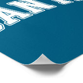 Santa Christmas Varsity Text With Hat Family Xmas  ポスター (角)