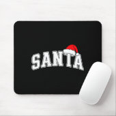 Santa Christmas Varsity Text With Hat Family Xmas  マウスパッド (マウス)