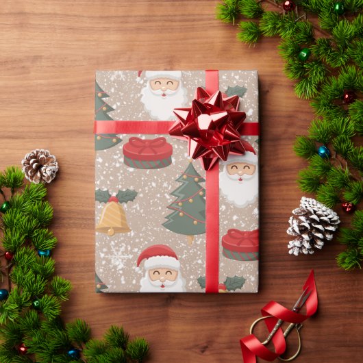Santa Christmas Wrapping Paper ラッピングペーパー (クリスマスギフト)