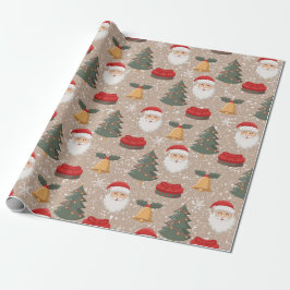 Santa Christmas Wrapping Paper ラッピングペーパー