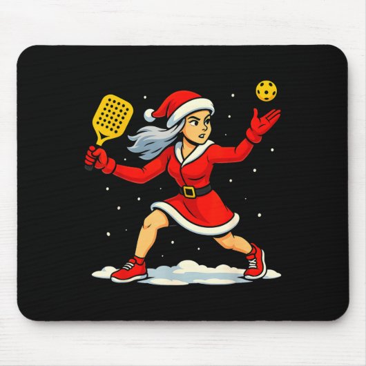 Santa Ckleball Player Christmas Snow Xmas Pajamas  マウスパッド (正面)