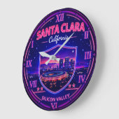 Santa Clara California Silicon Valley  ラージ壁時計 (傾斜)