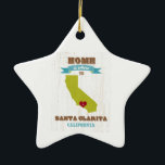 Santa Clarita、カリフォルニアの地図-ところでがあります家 セラミックオーナメント<br><div class="desc">家は- Santa Clarita、カリフォルニアの地図の芸術ハートがあるところです</div>