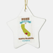 Santa Clarita、カリフォルニアの地図-ところでがあります家 セラミックオーナメント (左)