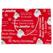 Santa ClausからチャイルドネームChristmasを追加 ラージペーパーバッグ (正面)