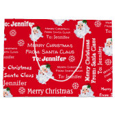 Santa ClausからチャイルドネームChristmasを追加 ラージペーパーバッグ (裏面)