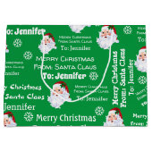 Santa ClausからチャイルドネームChristmasを追加 ラージペーパーバッグ (正面)