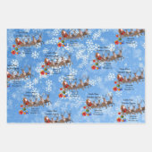Santa Clausからパーソナライズされた子供たちクリスマスの名前 ラッピングペーパーシート (正面2)