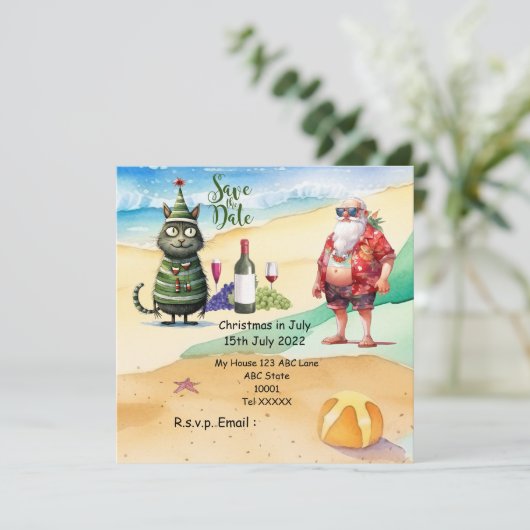 SANTA CLAUSで7月のクリスマス日付を保存 セーブザデート (スタンド正面)