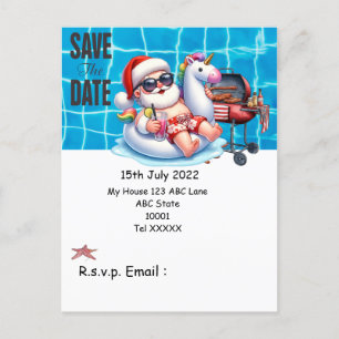 SANTA CLAUSで7月のクリスマス日付を保存 ポストカード
