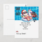 SANTA CLAUSで7月のクリスマス日付を保存 ポストカード (正面/裏面)