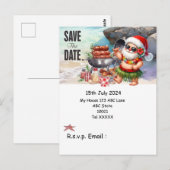 SANTA CLAUSで7月のクリスマス日付を保存 ポストカード (正面/裏面)